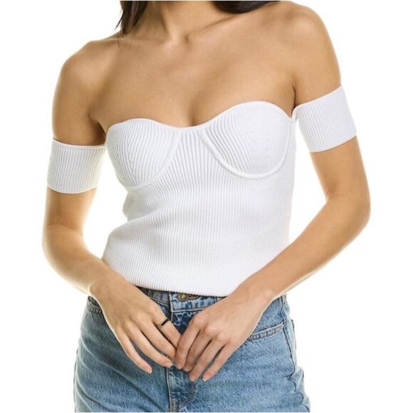 Helmut Lang Contour Off-Shoulder Top - Picture 1 of 6